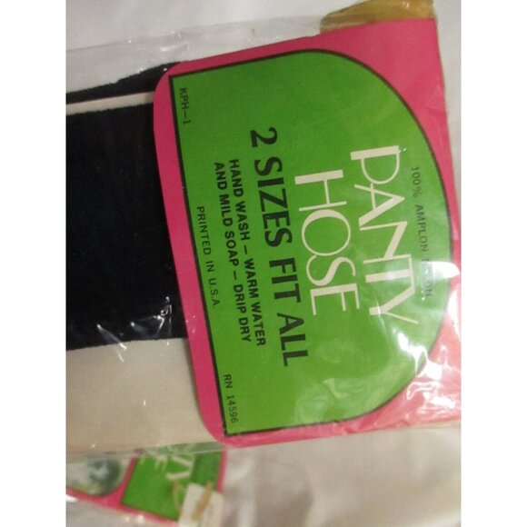 1 Nylon Panty Hose Vintage Original 1960's NIP Amplon Petite Medium Blue - Picture 4 of 6